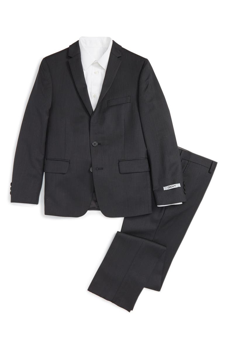 DKNY Neat Wool Suit, Main, color, 