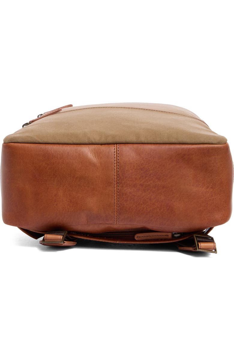 Johnston & Murphy Antique Cotton Canvas & Leather Backpack, Alternate, color,