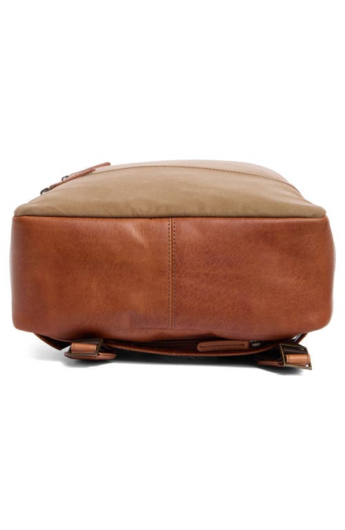 JOHNSTON & MURPHY JOHNSTON & MURPHY ANTIQUE COTTON CANVAS & LEATHER BACKPACK 