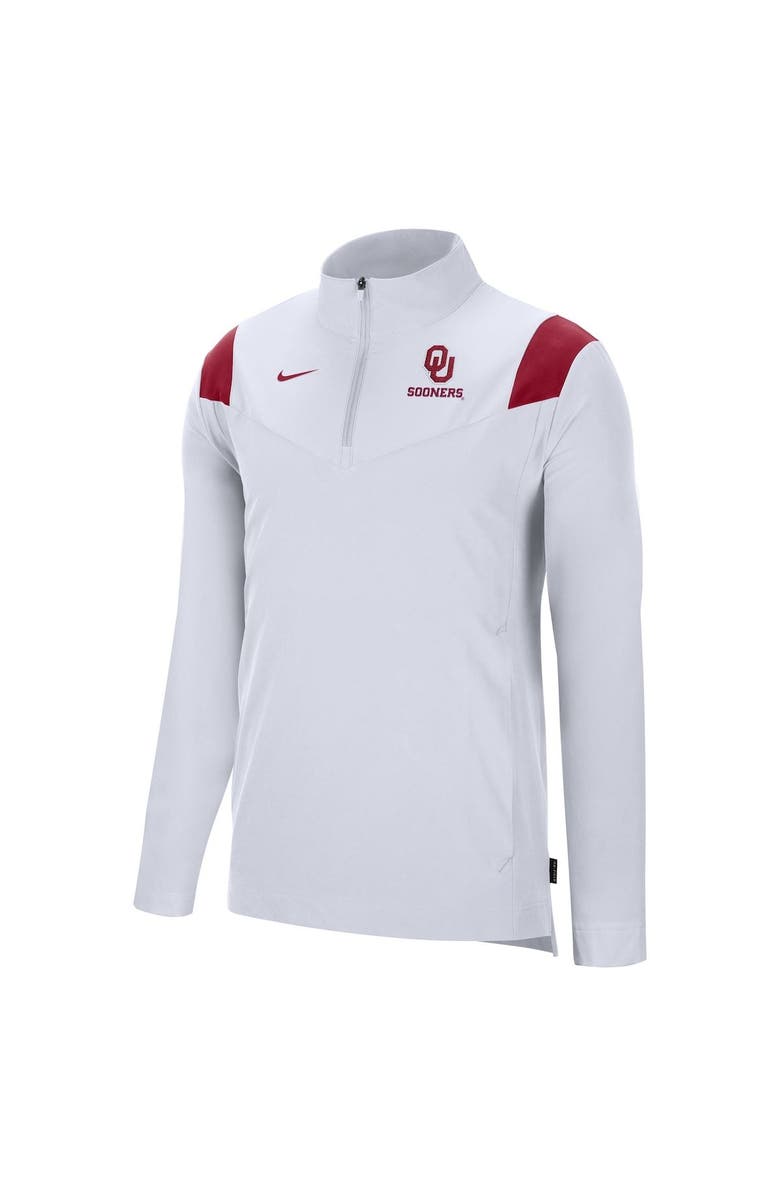 Nike Men's Nike White Oklahoma Sooners Coach Quarter-Zip Top, Alternate, color, White