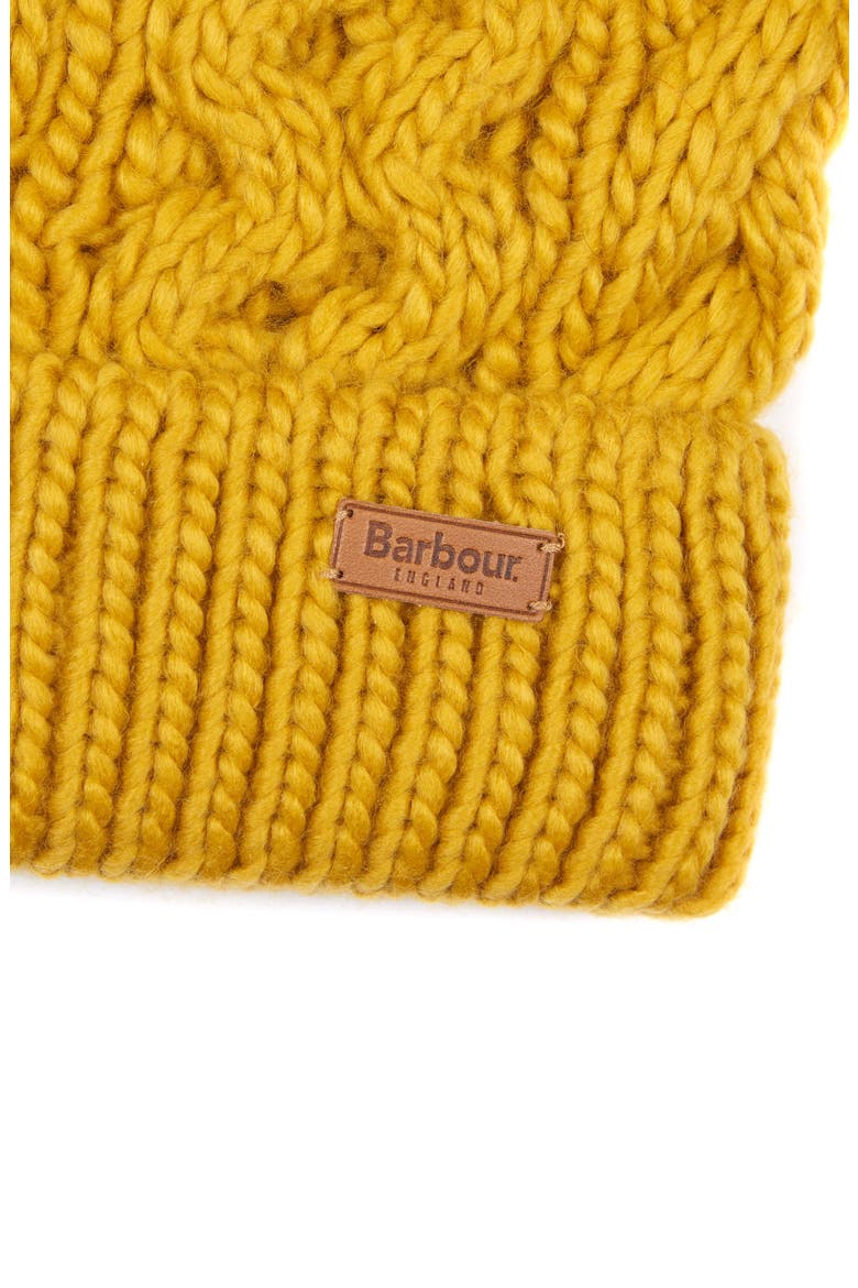 Penshaw Faux Fur Pompom Beanie, Alternate, color, OCHRE