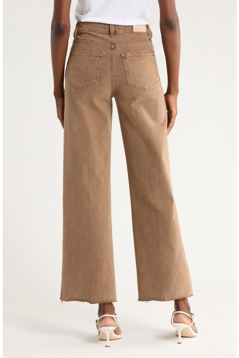 Anessa High Waist Raw Hem Wide Leg Jeans, Alternate, color, VINTAGE CANEWOOD