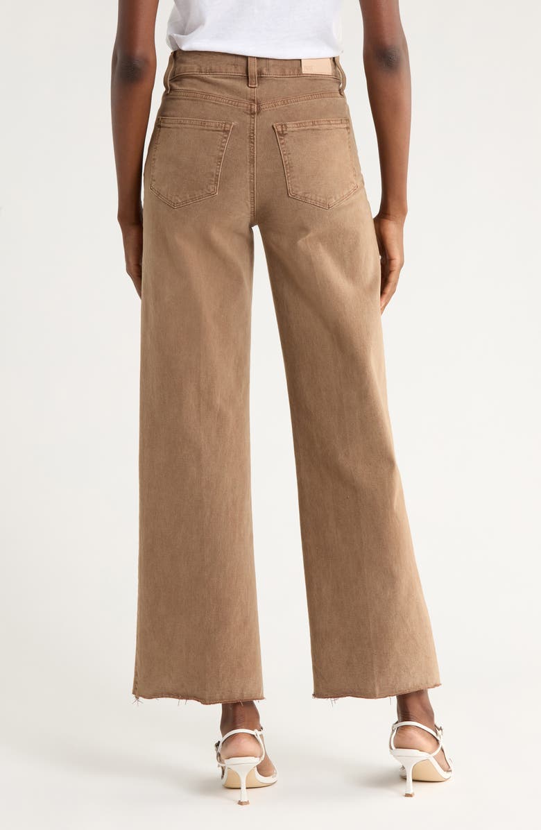 PAIGE Anessa High Waist Raw Hem Wide Leg Jeans, Alternate, color,