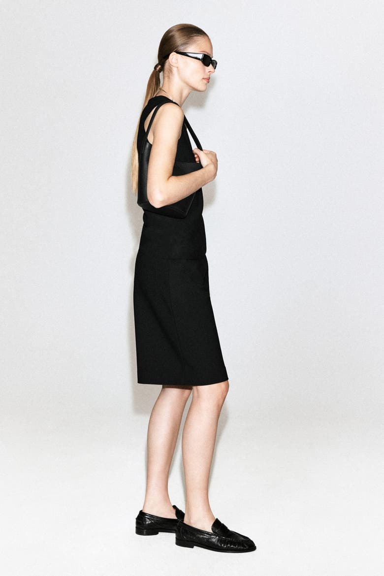 Crepe Wide-Leg Shorts, Alternate, color, BLACK
