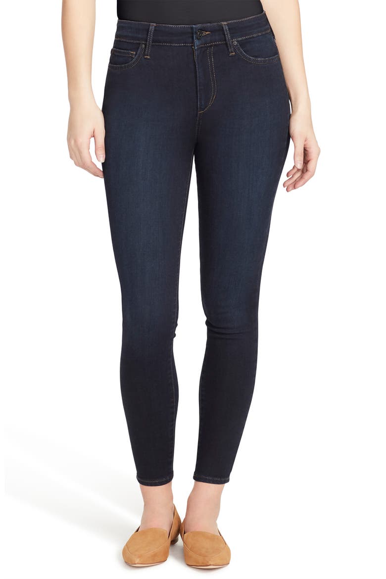 High Waist Ankle Skinny Jeans, Main, color, SIREN