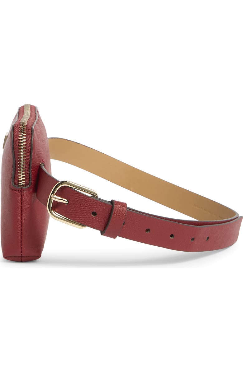Kate Spade New York saffiano top zip belt bag, Alternate, color, Deep Lipstick