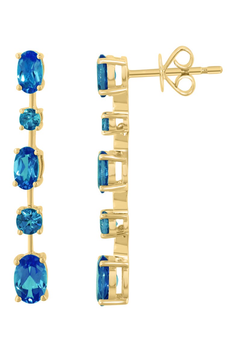 London Blue Topaz Drop Earrings, Main, color, BLUE