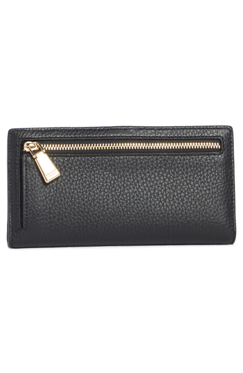 Kate Spade New York taylor pebbled leather slim wallet, Alternate, color, Black
