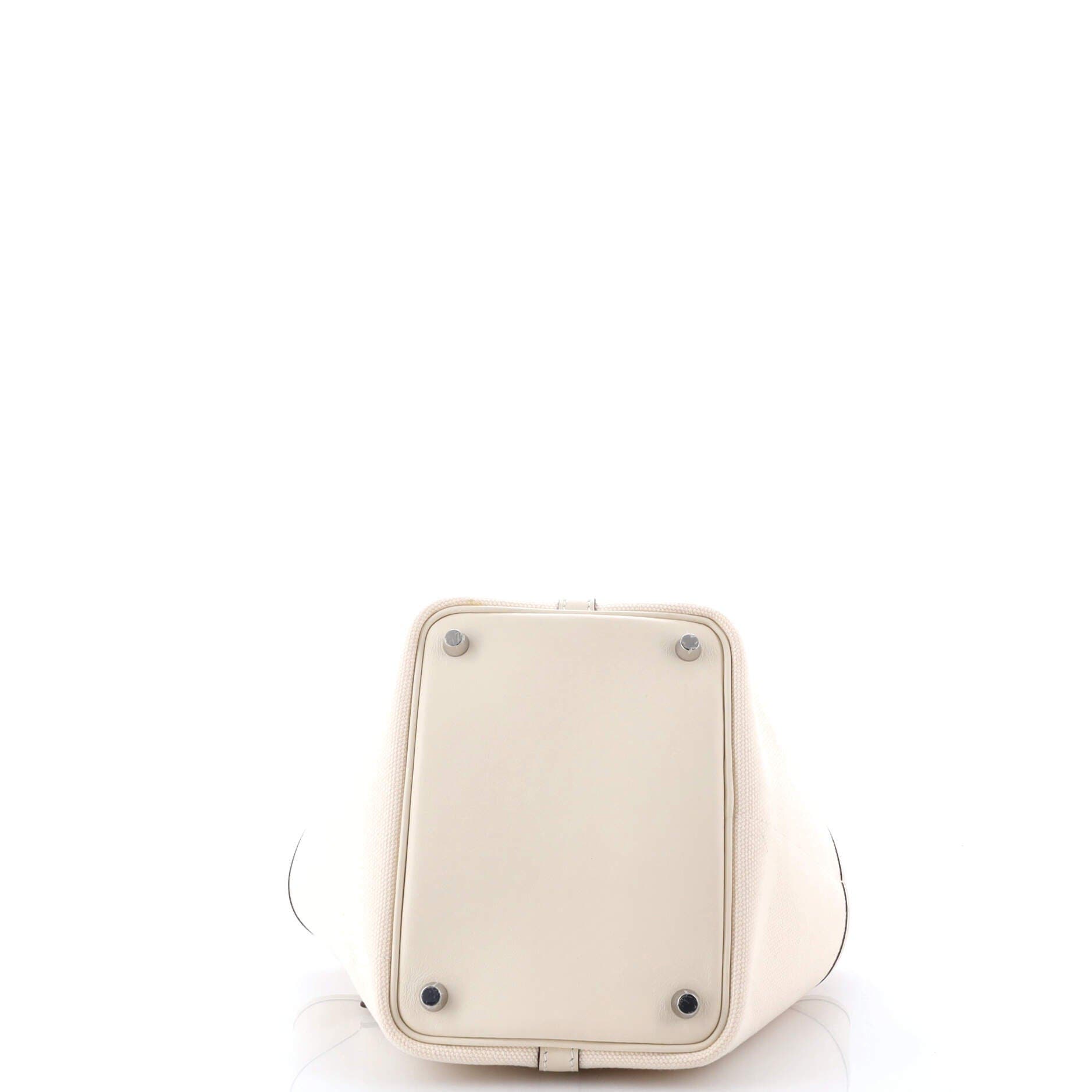 Pre-Owned Hermes Cargo Picotin Lock Bag Canvas and Swift PM, Alternate, color, 