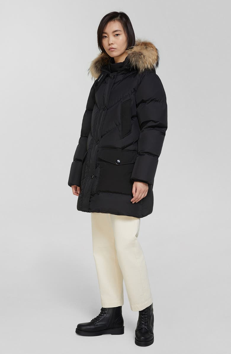 Woolrich Down Parka with Genuine Coyote Fur Trim, Alternate, color,