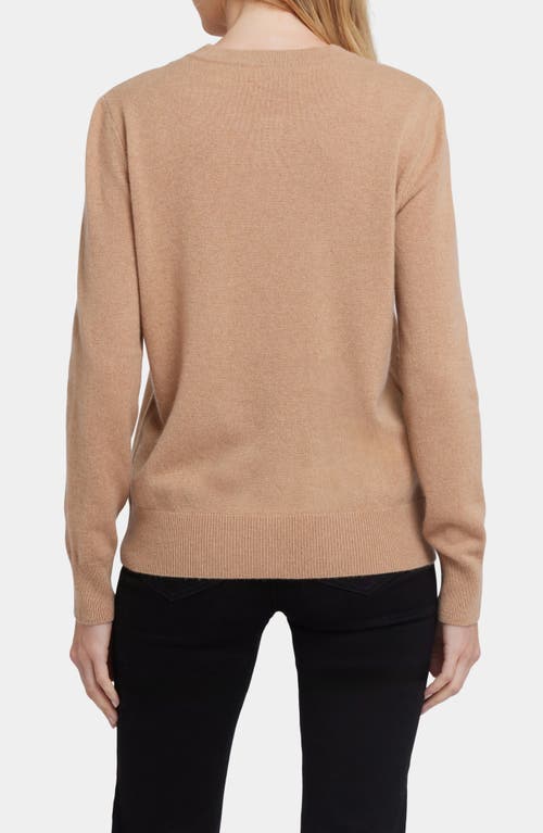 Nydj Crewneck Cashmere Cardigan In Brown
