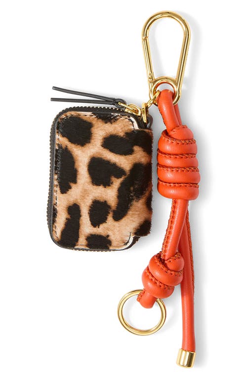 Veronica Beard Leopard Zip Pouch Bag Charm