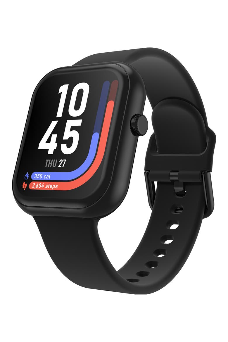 iTouch Air 5 Smartwatch, 40mm with Silicone Band, Main, color, BLACK/ BLACK