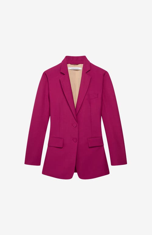 Another Tomorrow Oversized Blazer In Magenta