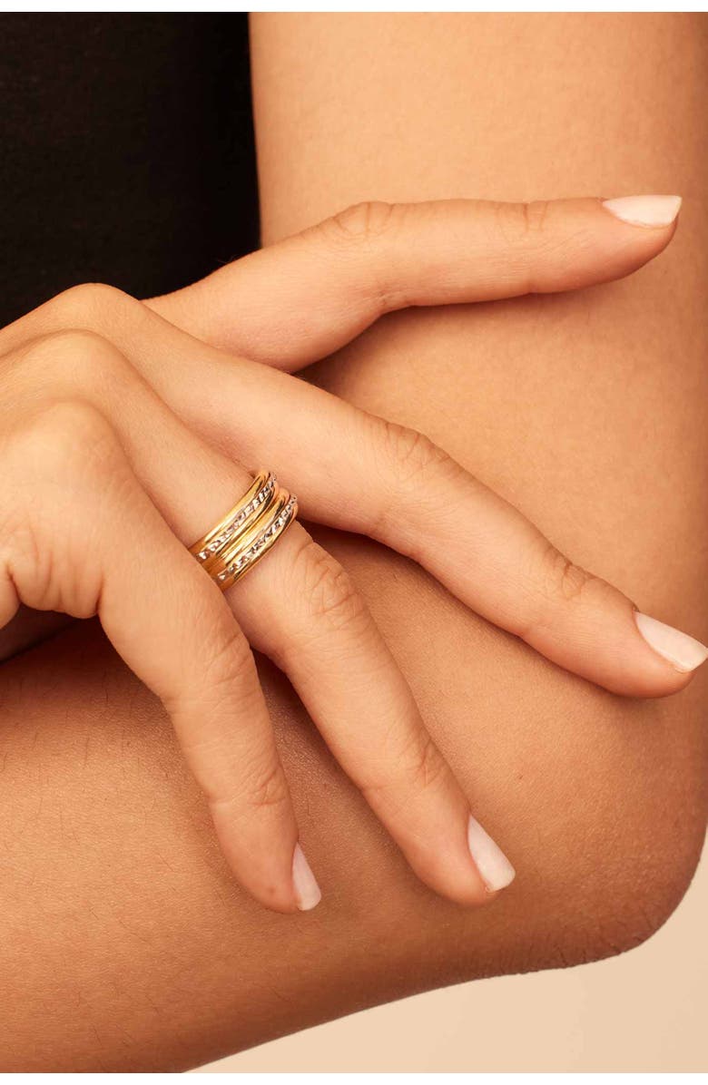 Oradina 14K Gold Always Bold Ring, Alternate, color, Yellow & White Gold