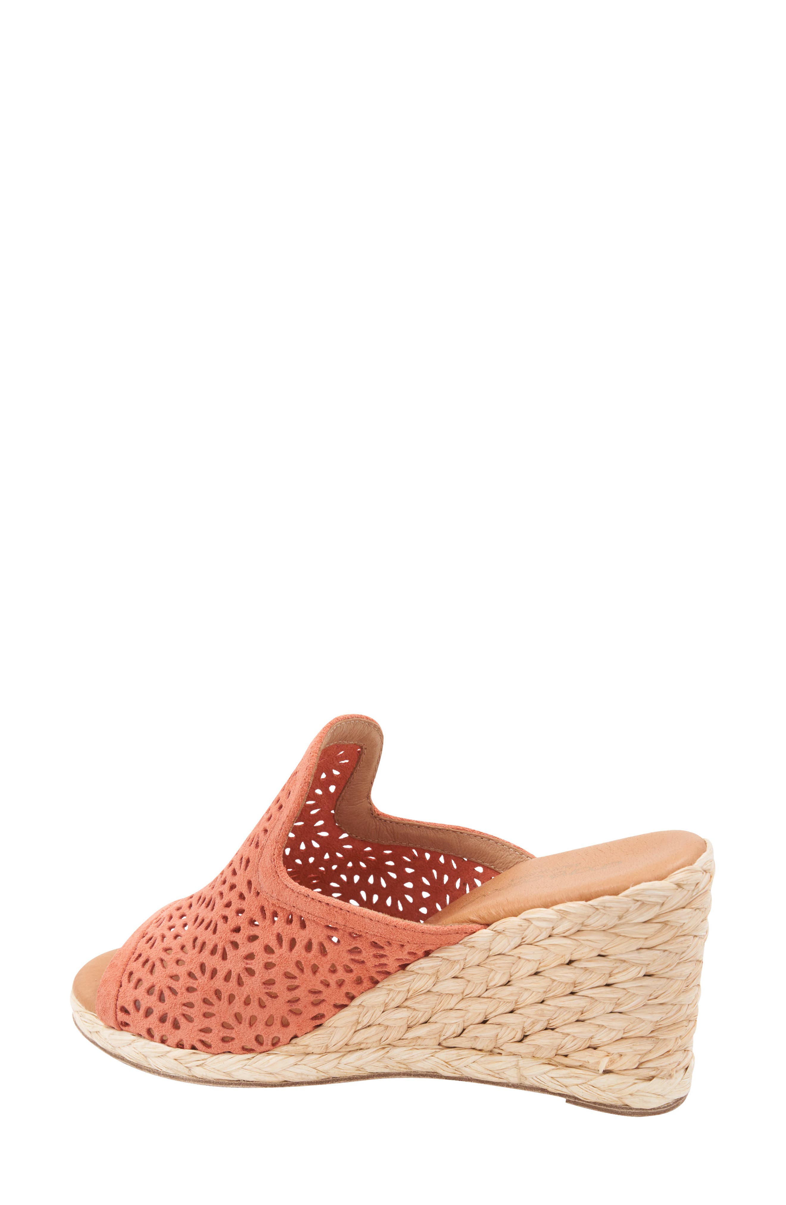 André Assous Nissa Espadrille Wedge Slide Sandal, Alternate, color, Coral