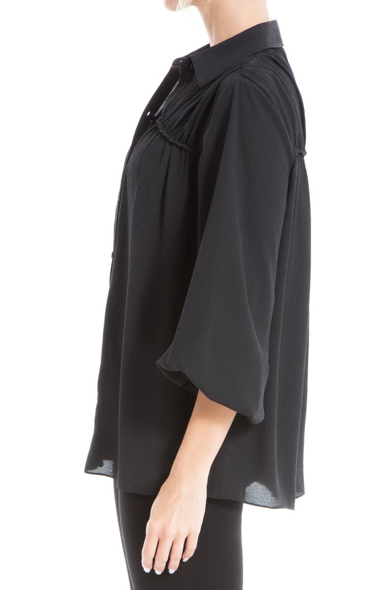 MAX STUDIO Gathered Yoke Button Front Blouse, Alternate, color,