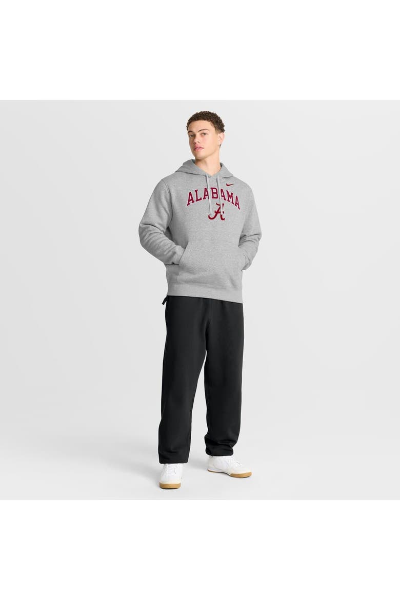 Men's Nike Gray Alabama Crimson Tide Club Fleece Arch Pullover Hoodie, Alternate, color, Gray