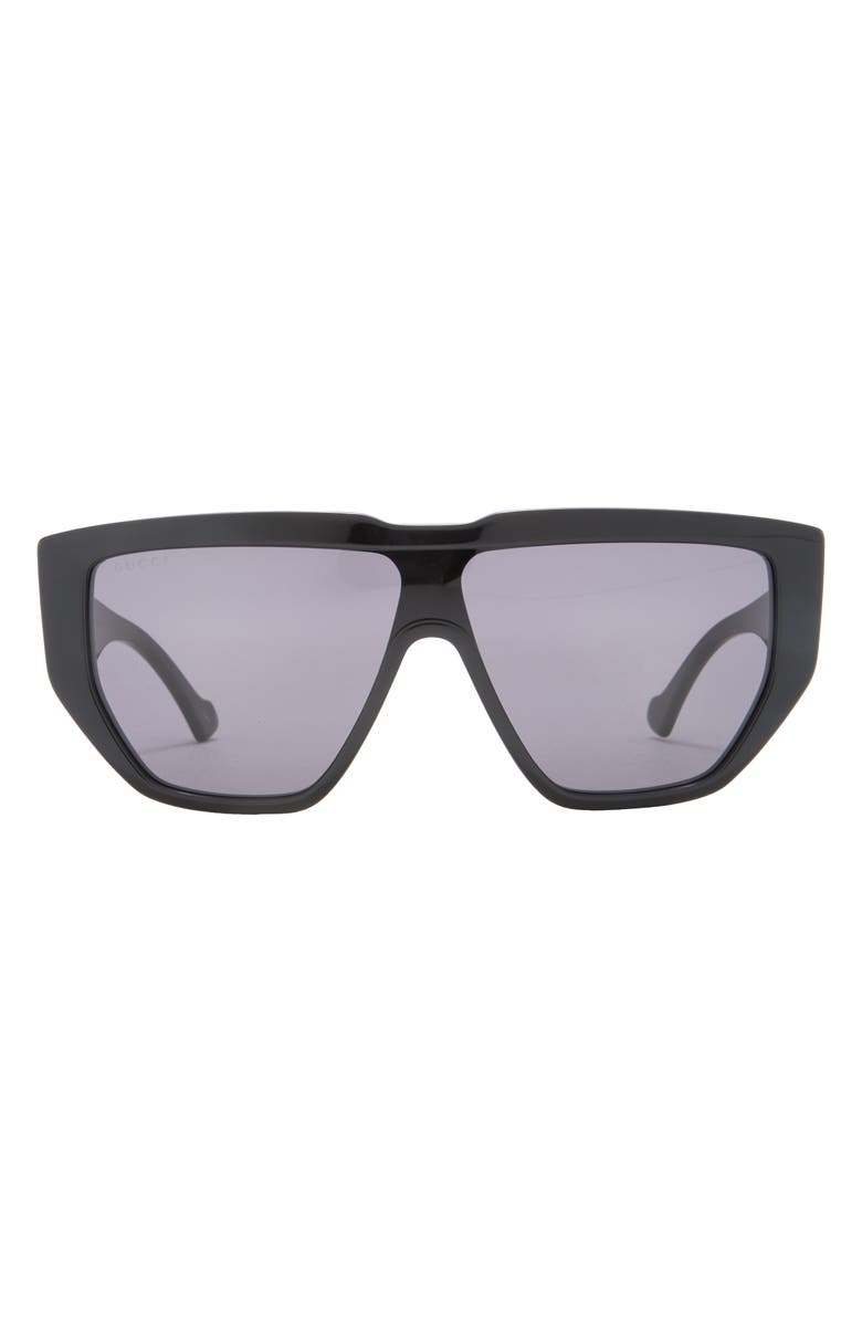 Gucci 99mm Shield Sunglasses, Main, color,