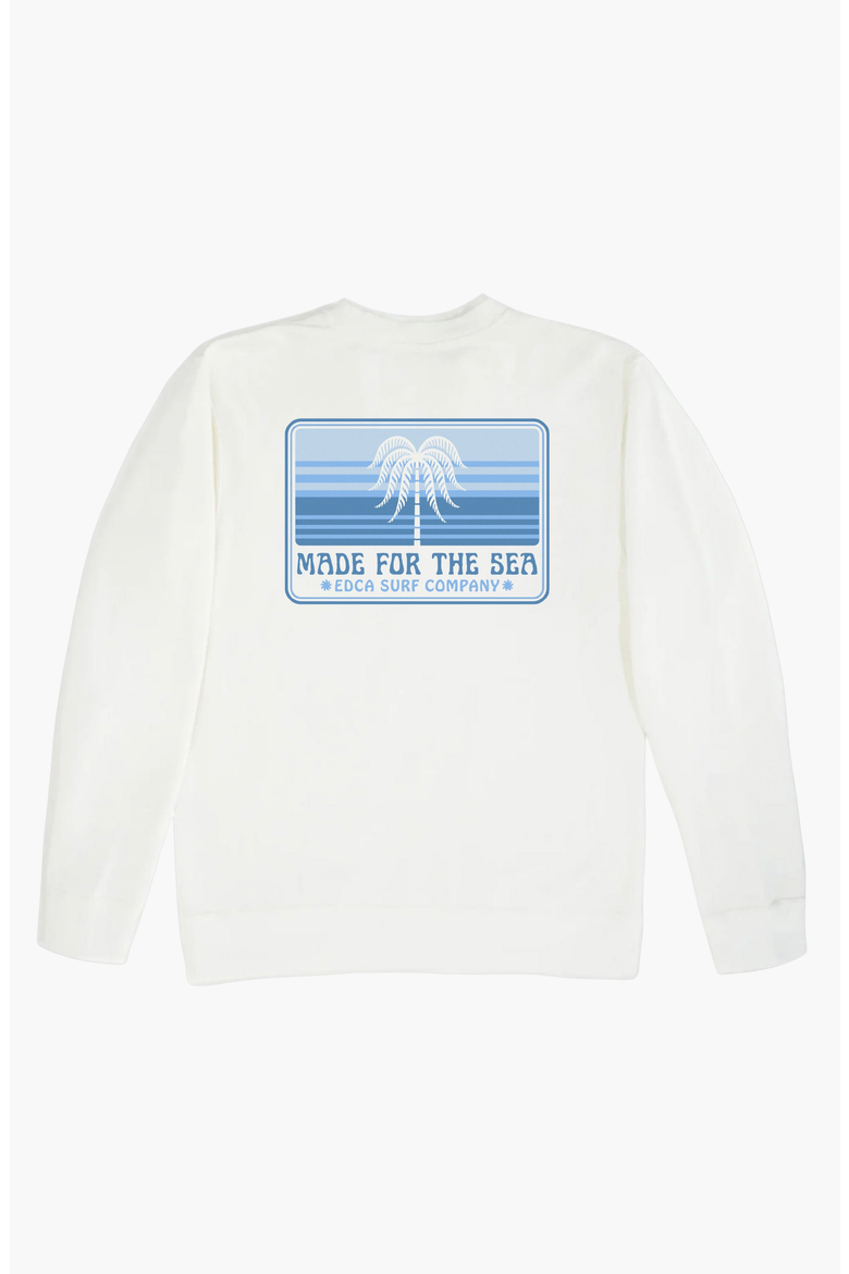 Made For The Sea Men's Crewneck Sweatshirt, Alternate, color, White