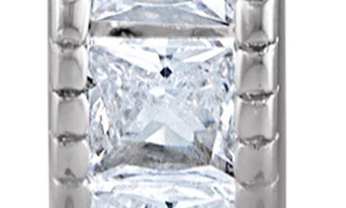 Fuzion Creations Cubic Zirconia Hoop Earrings In Silver