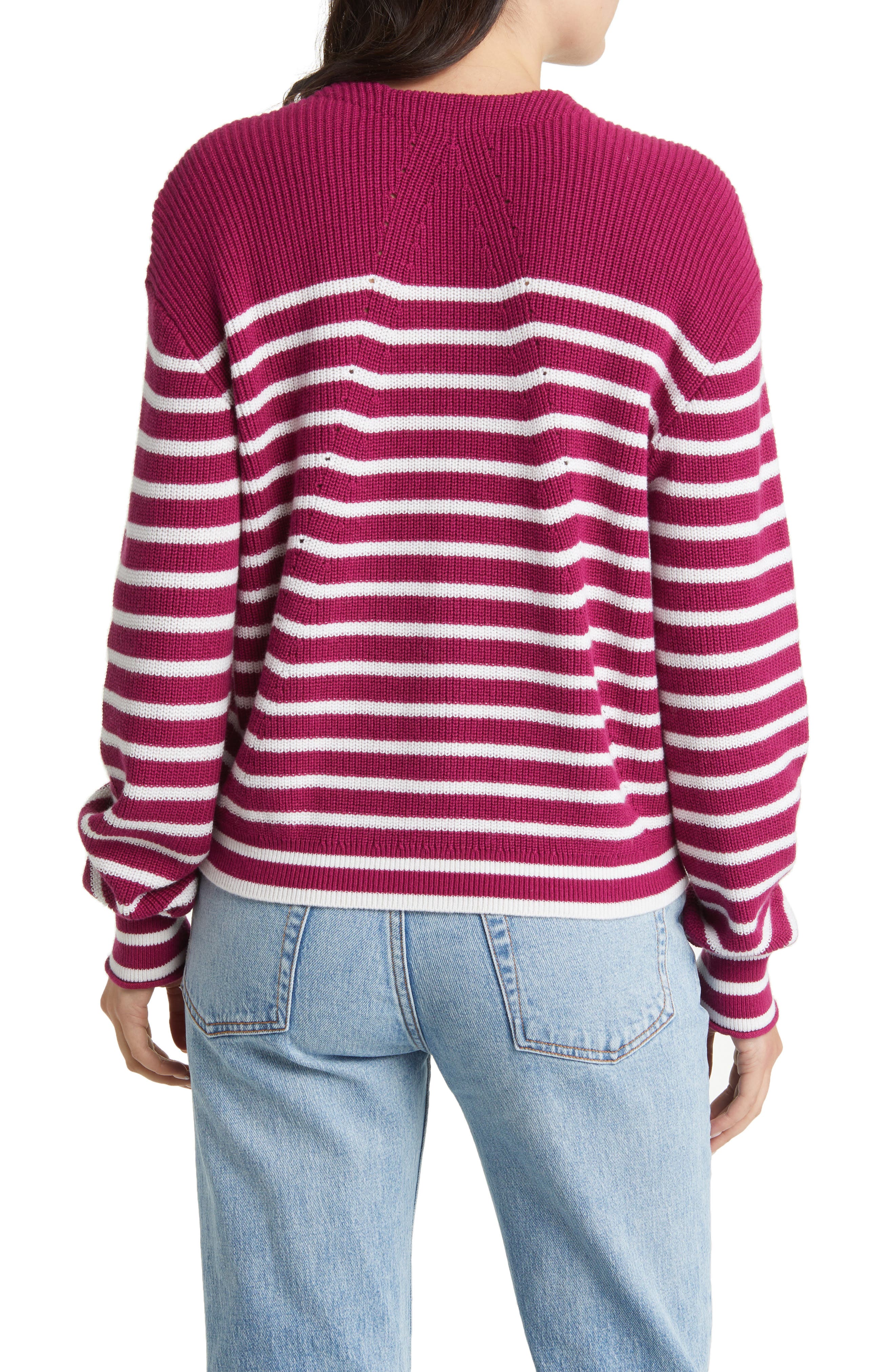 Brianne Stripe Cotton & Cashmere Cardigan - image 2