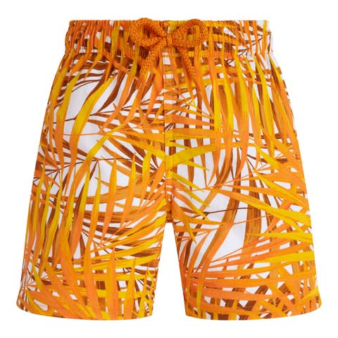 Kids' Palm Leaves Stretch Swim Shorts