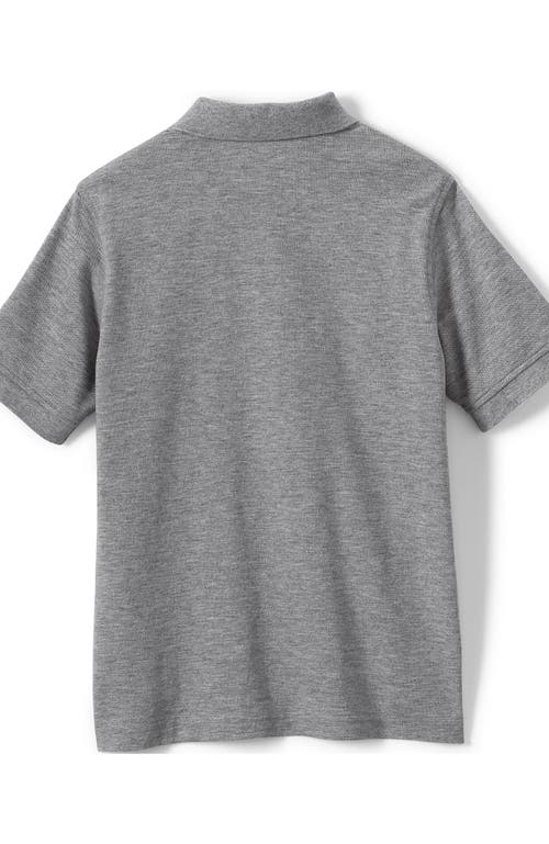 Lands' End School Uniform Kids Short Sleeve Mesh Polo Shirt In Gray Heather