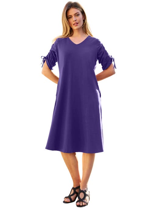 Tie Sleeve Midi Dress (Plus)