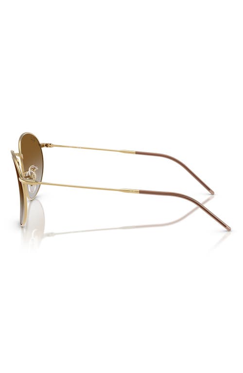 Ray Ban Ray-ban Reverse 53mm Gradient Phantos Sunglasses In Gold Flash
