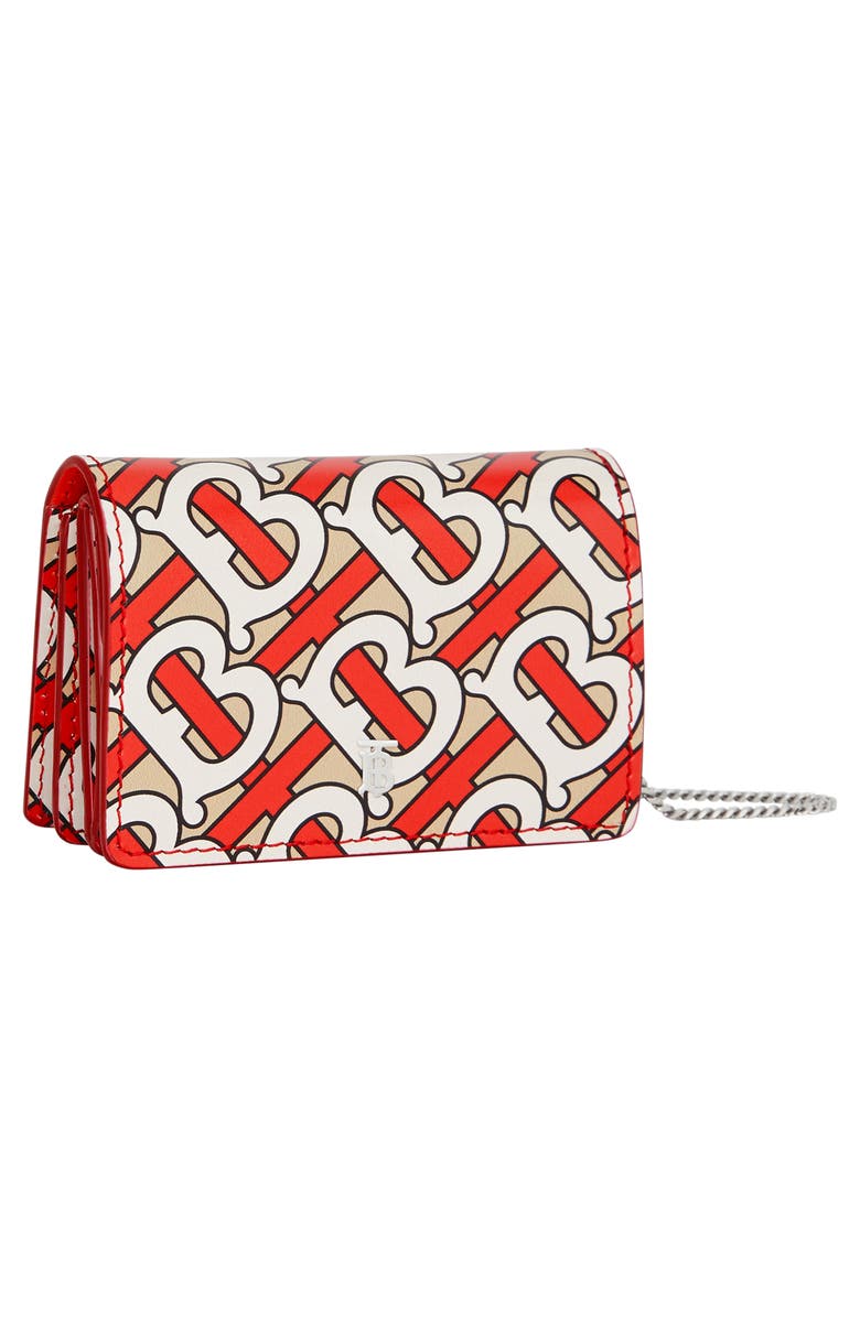 Burberry Jessie TB Monogram Print Card Case, Alternate, color,