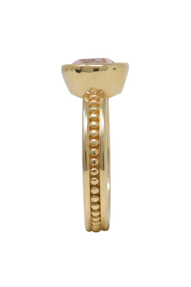Classique Oval Dew Drop Ring, Alternate, color, PEACH SAPPHIRE