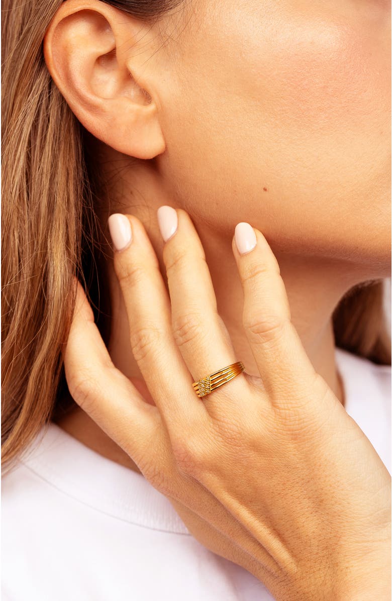 DPT Antwerp Elaine Ring, Alternate, color, Yellow 18K Gold Plated