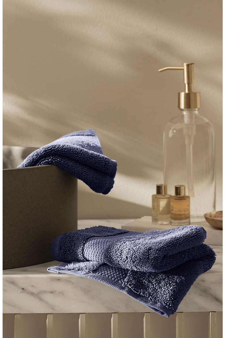 Plush Set of 2 Washcloths, Alternate, color, COASTAL NAVY