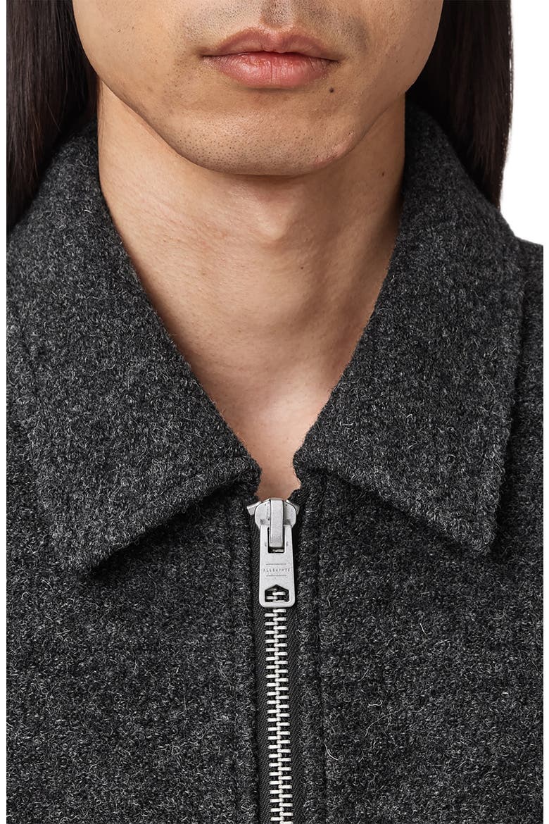 Celeste Crop Boiled Wool Jacket, Alternate, color, CHARCOAL GREY