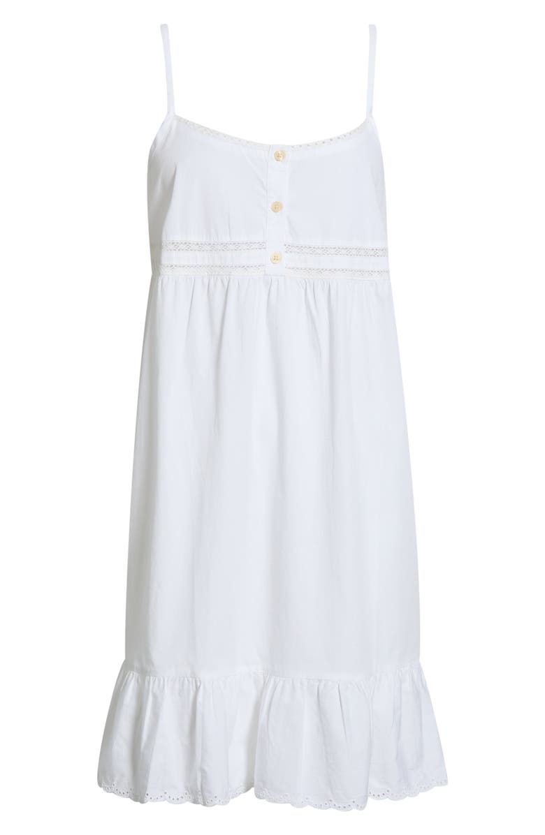 Nordstrom Eyelet Detail Cotton Nightgown, Main, color, White