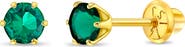 In Season Jewelry 14k Classic Prong Solitaire Earrings