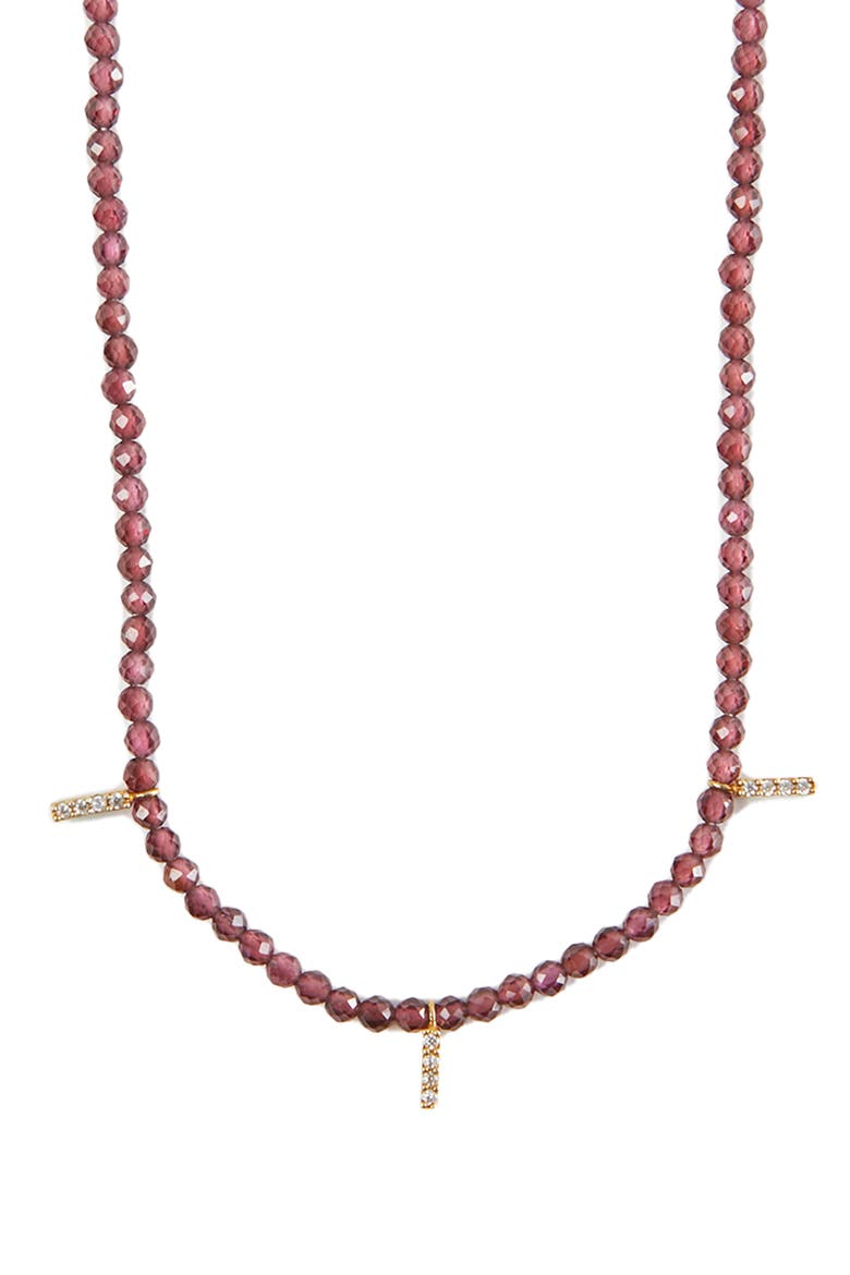 Beaded Charm Necklace, Alternate, color, GOLD