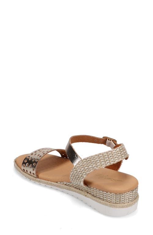 Sesto Meucci Zammy Perforated Wedge Sandal In Platino