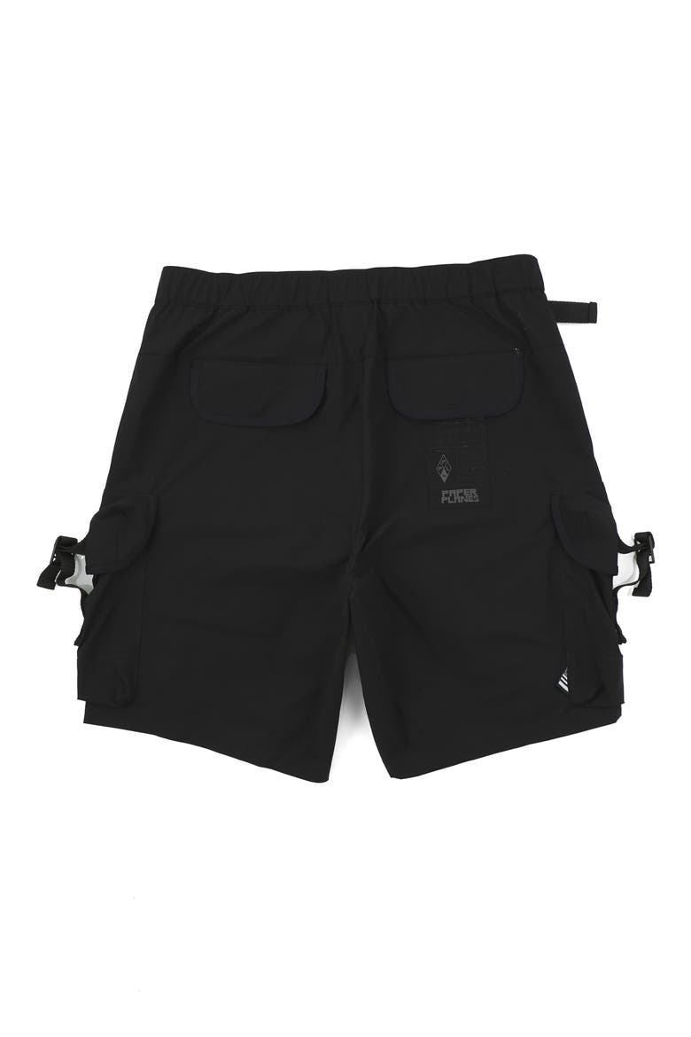 Alice Packable Ripstop Cargo Shorts, Alternate, color, BLACK