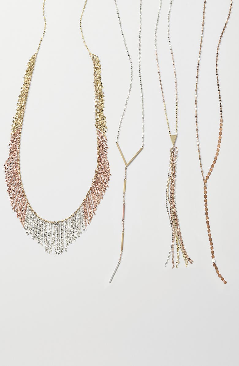 LANA Tri Color Long Lariat Necklace, Alternate, color, 