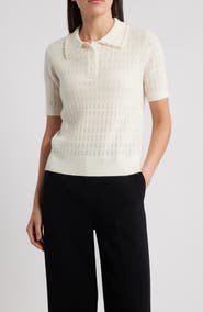 Elie Tahari The Stevie Cashmere Polo Sweater