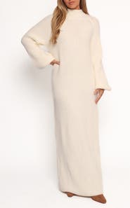 Petal & Pup Tobin Mock Neck Long Sleeve Maxi Sweater Dress