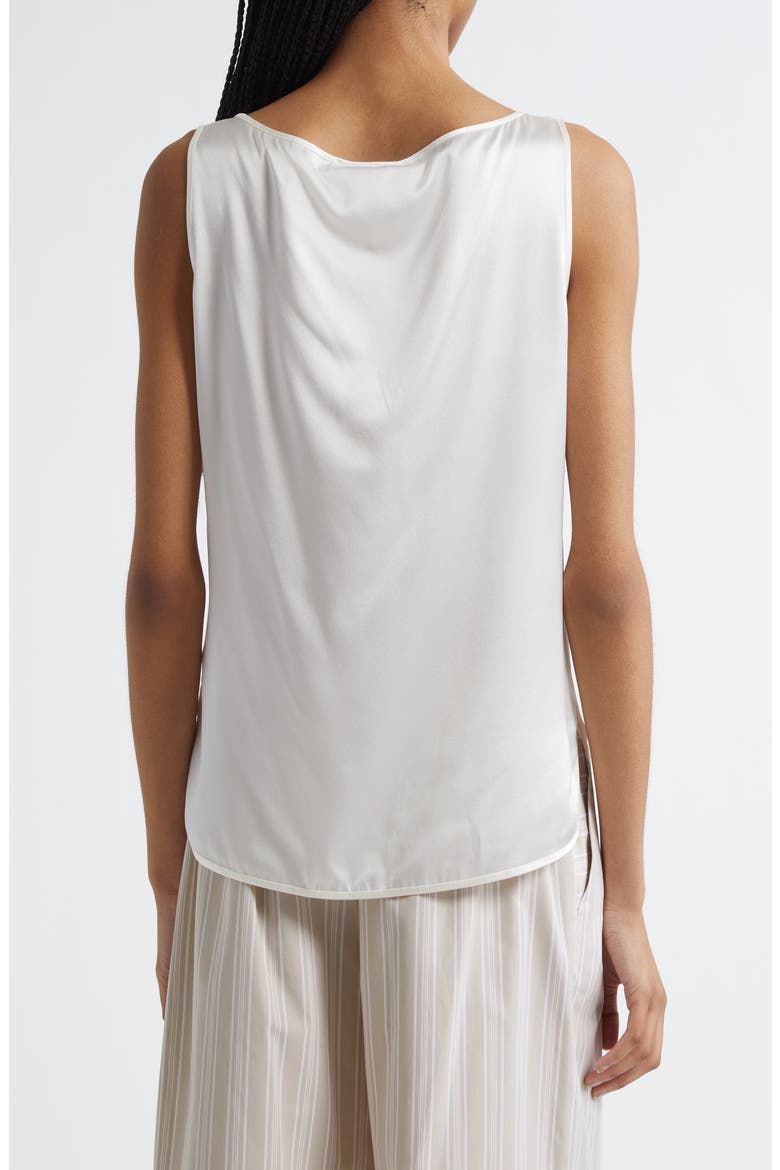 Pan Sleeveless Stretch Silk Top, Alternate, color, WHITE