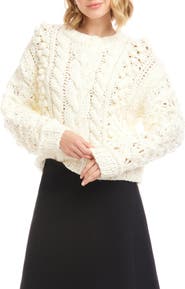Karen Kane Hand Knit Cable Sweater