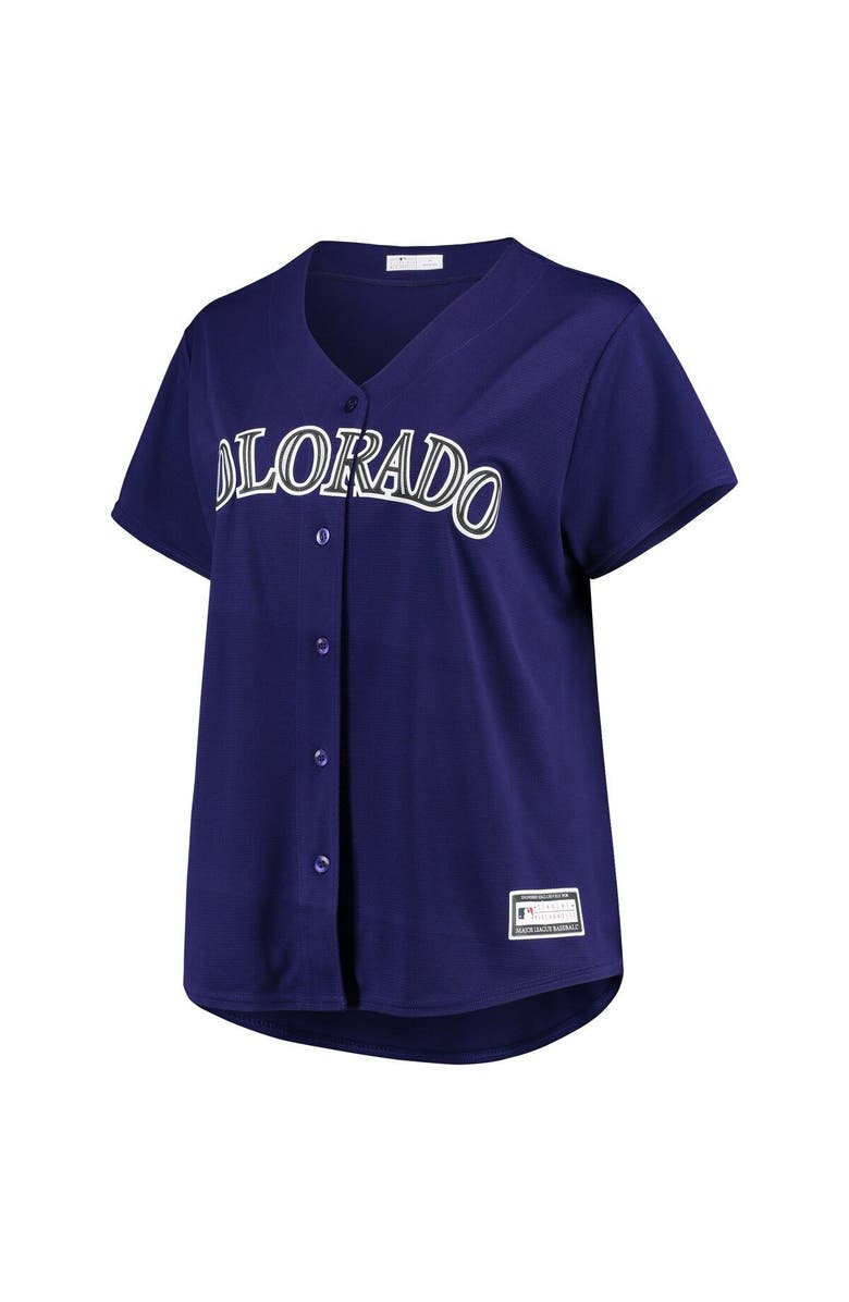 PROFILE Women's Purple Colorado Rockies Plus Size Alternate Replica Team Jersey, Alternate, color, 