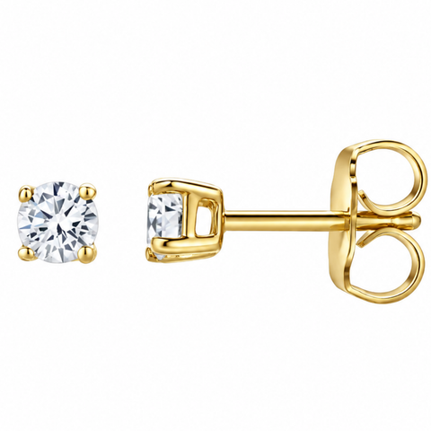 Valeria 14K Gold 0.2 Ct TW F VVS2 Lab Grown Round Diamond Stud Earrings