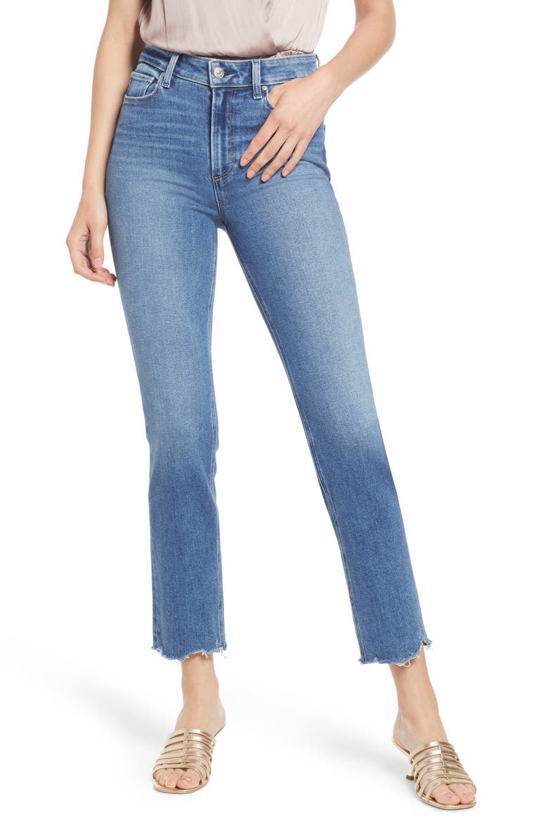 Cindy High Waist Straight Leg Jeans, Main, color, ROXANNE W/ GRAND HEM