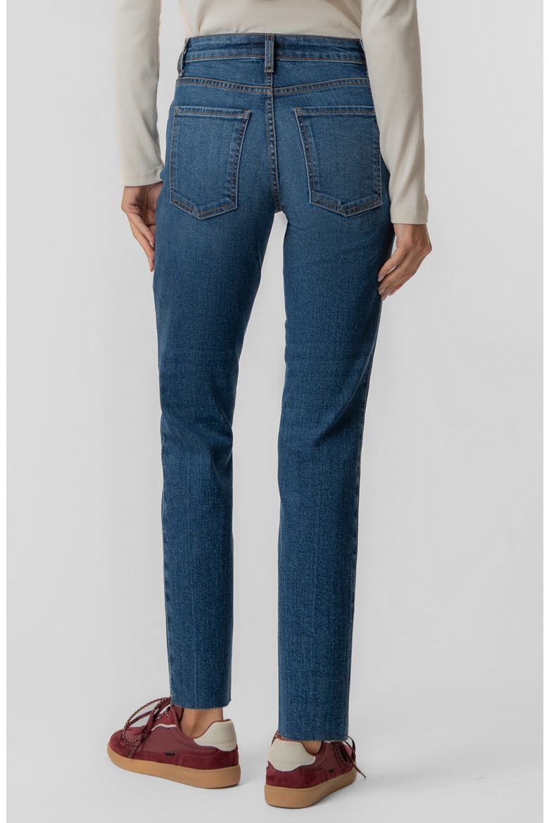 Reese High Waist Ankle Straight Leg Jeans, Alternate, color, FAIRNESS