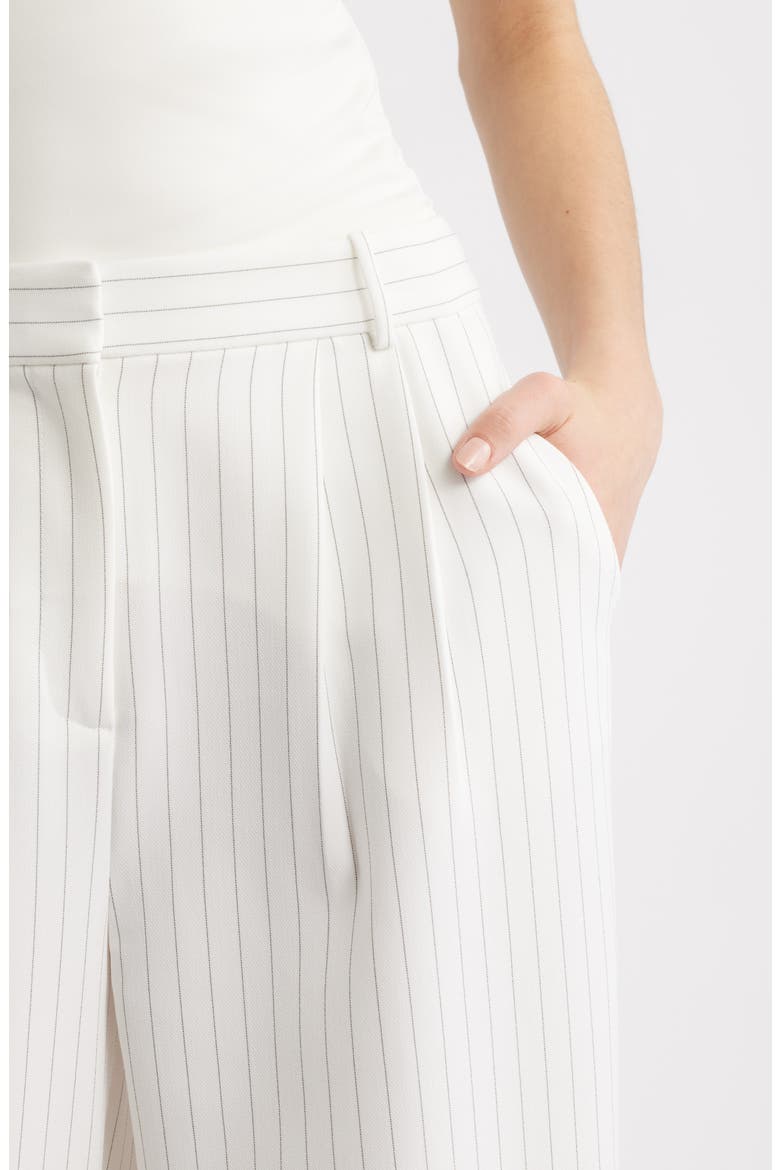 The Icon Trousers, Alternate, color, IVORY - GREY CELESTE PINSTRIPE